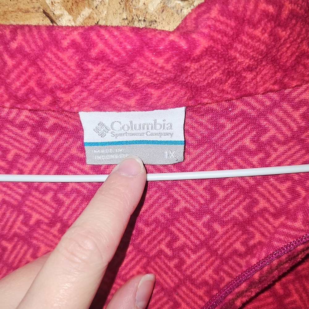 Columbia Pink Patterned Half-Zip Pullover - image 2